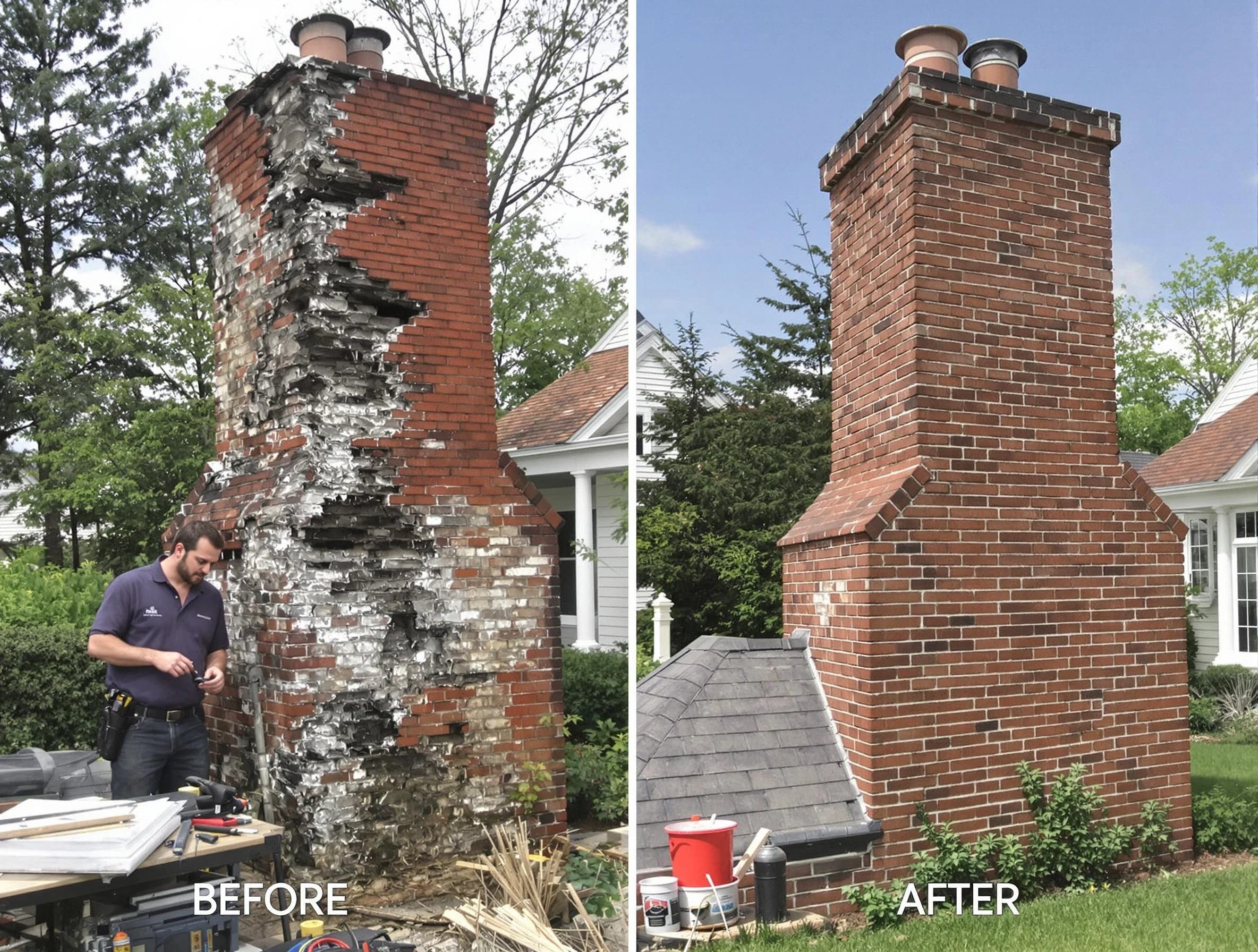 Aurora Chimney Sweep performing a full chimney restoration in Aurora, CO