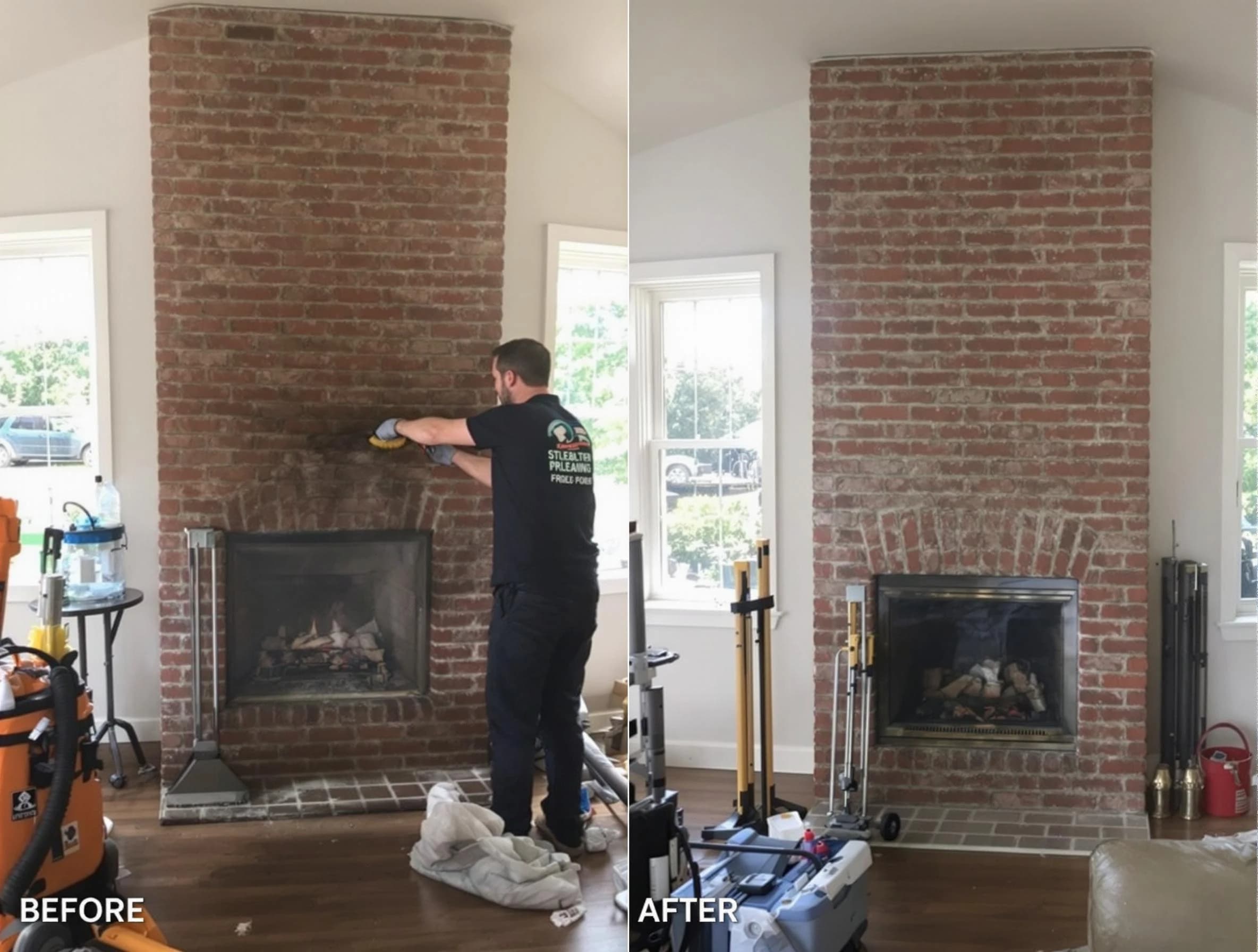 Finished chimney sweeping service by Aurora Chimney Sweep in Aurora, CO