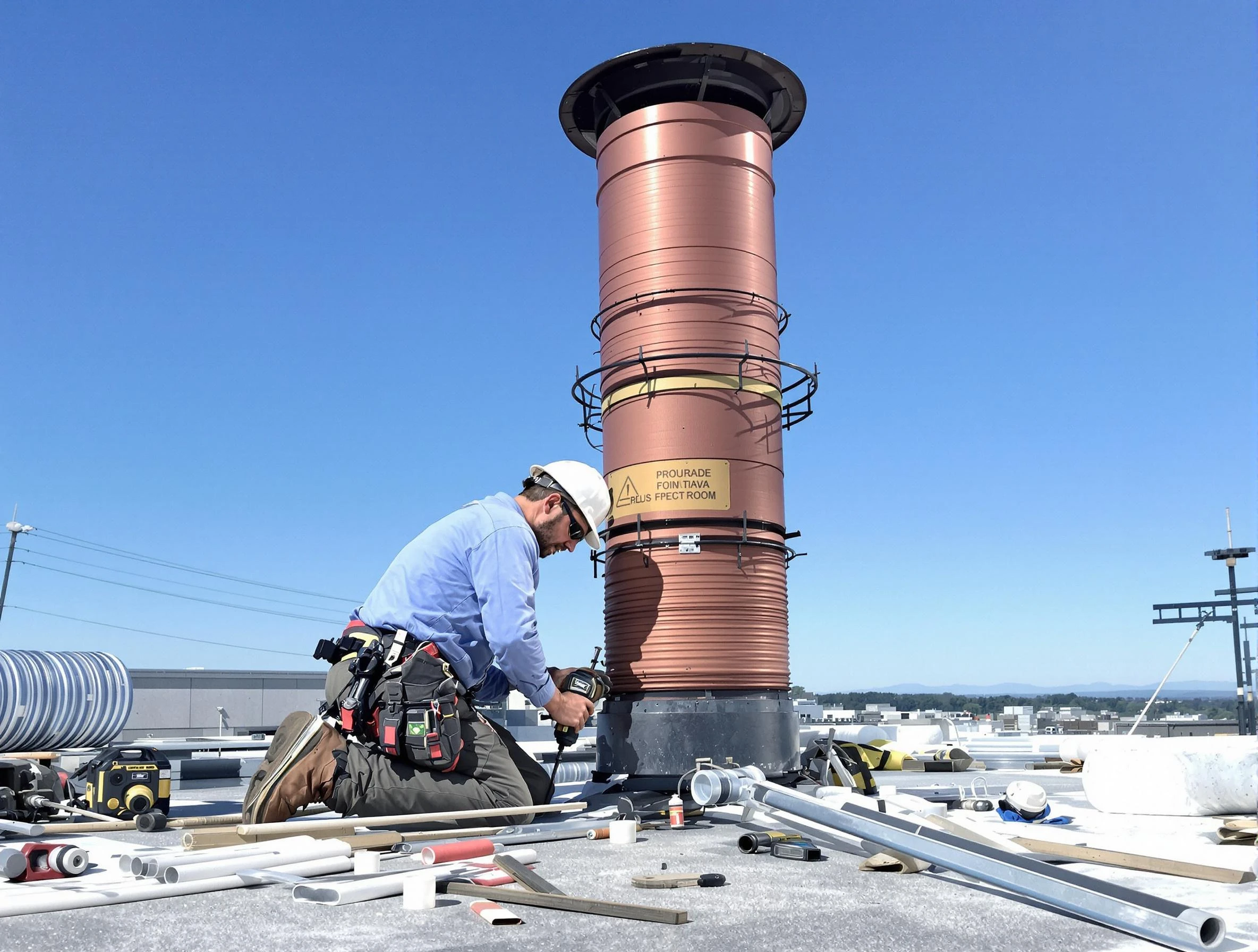 Installed chimney liner by Aurora Chimney Sweep in Aurora, CO
