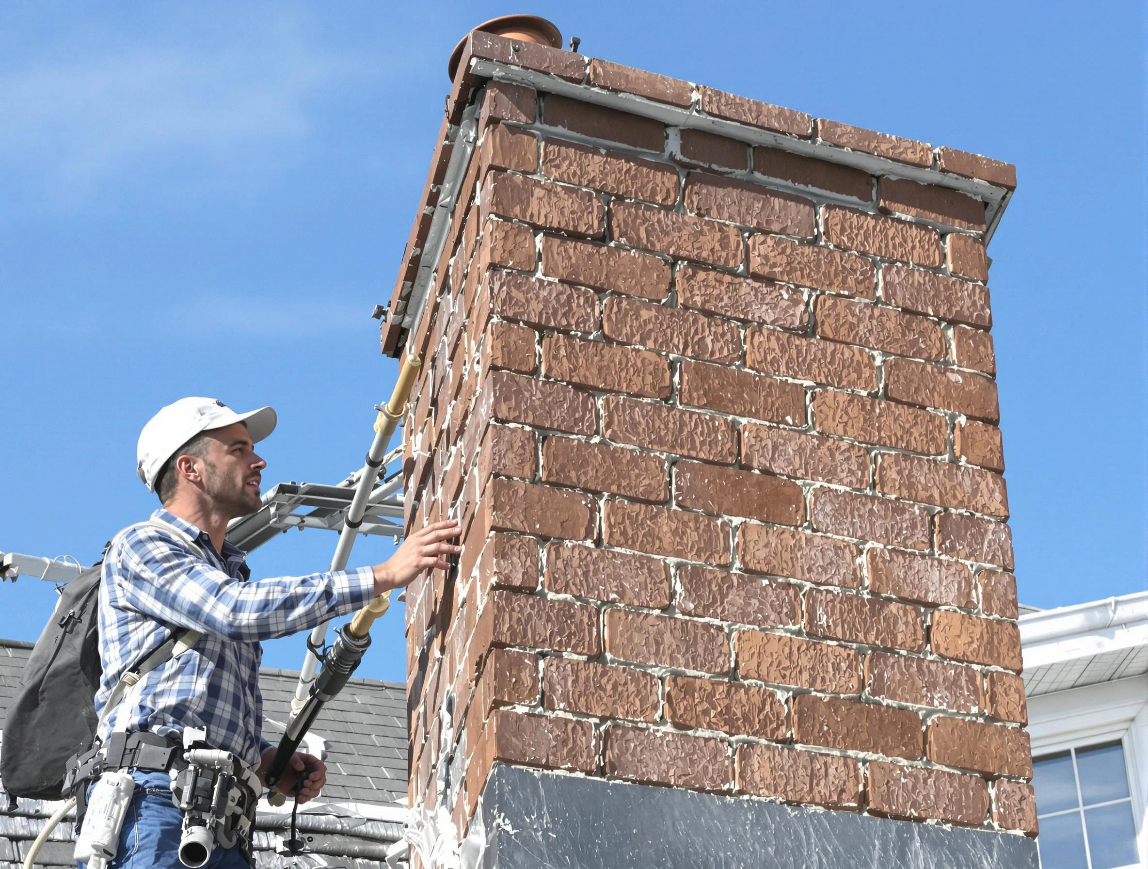 Brickwork for a chimney rebuild by Aurora Chimney Sweep in Aurora, CO