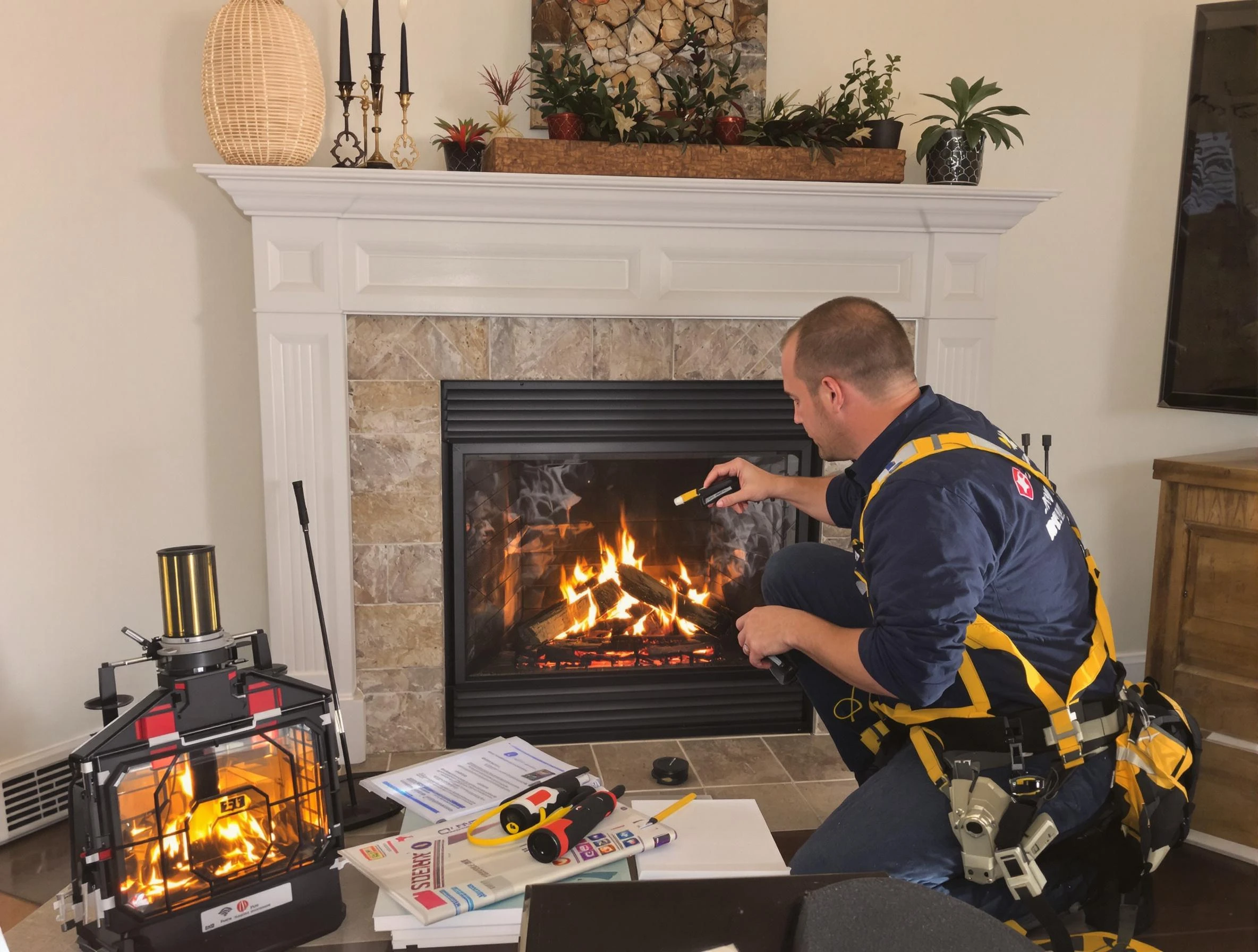 Safety-focused fireplace inspection by Aurora Chimney Sweep in Aurora, CO
